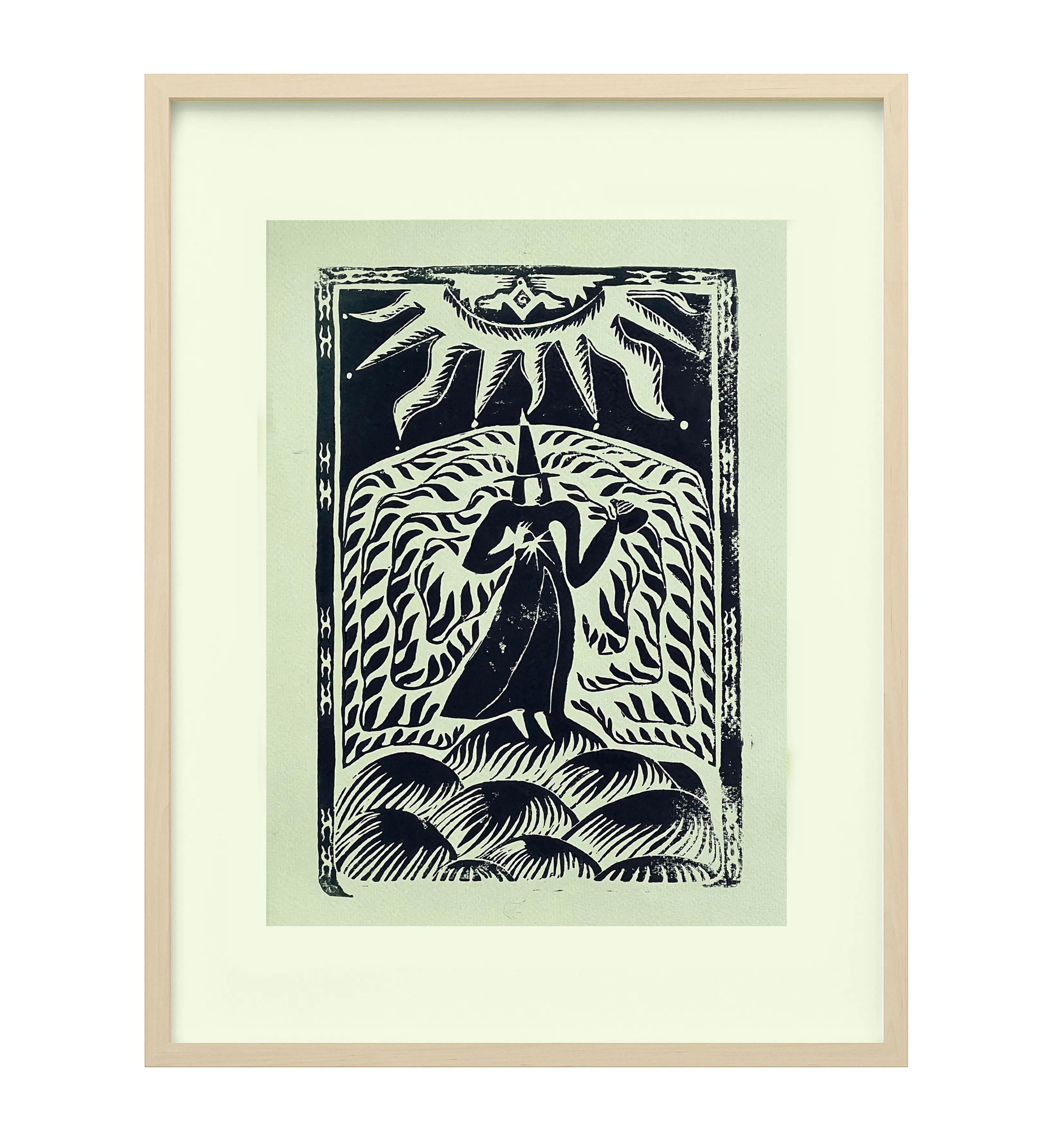 Image of Tadeusz Grabianka by Liza Obukhovska, size: 43x34cm, made of PRINT, Graphics medium, from Khmelnytskyi, part of the LINOCUT series, priced at $100